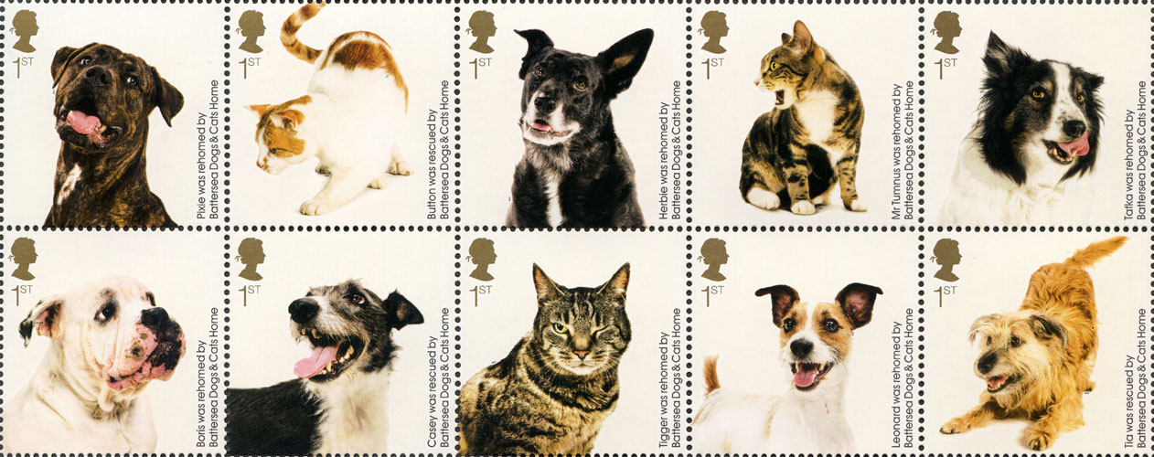 2010 GB - SG3036-45 Battersea Cats/Dogs Home (Se-Tenant Blk) MNH